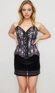 Arnie Printed Overbust Corset