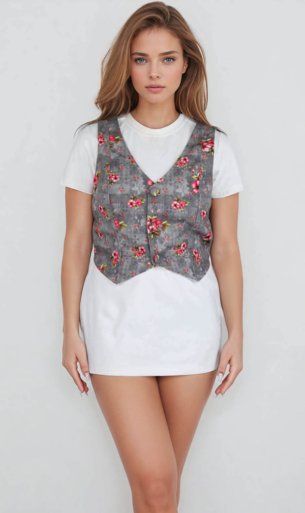 Bertha Floral Print Waist Coat