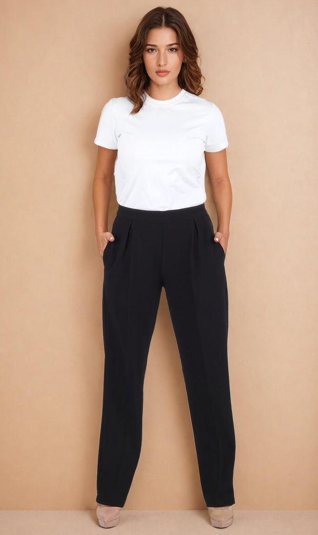 Isadora Pleated Knitted Trouser