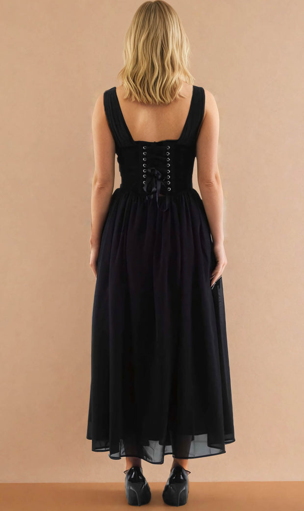 Jeessica Black Corset Dress