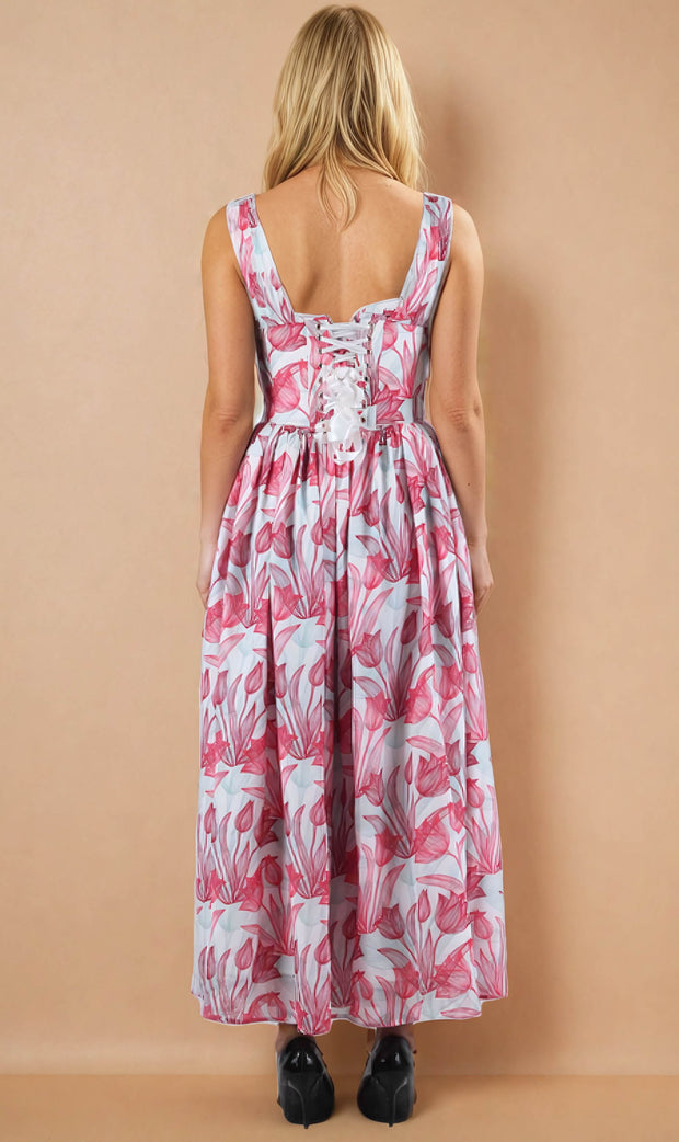 Rrosalie Floral Prints Corset Dress