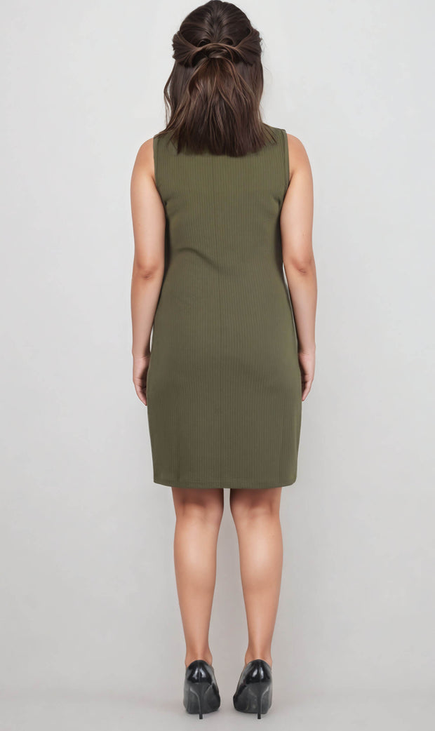 Rina Wide Scoop Neck Bodycon Dress