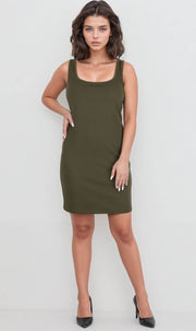 Rina Wide Scoop Neck Bodycon Dress