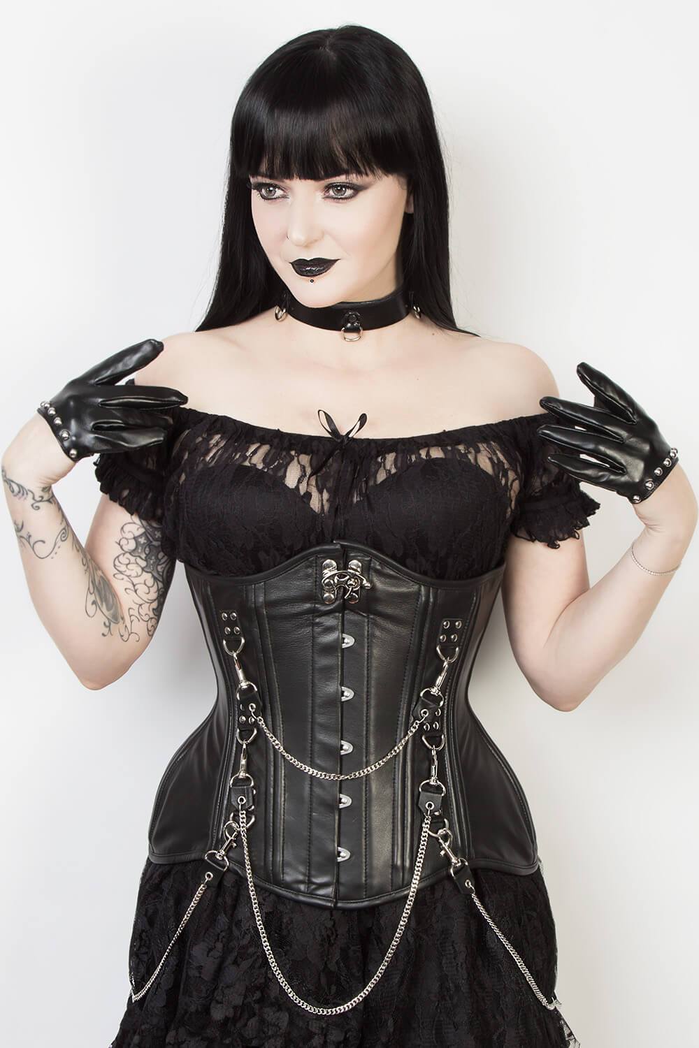 quality custom made gothic wedding dress  red velvet black silk corset –  Gallery Serpentine