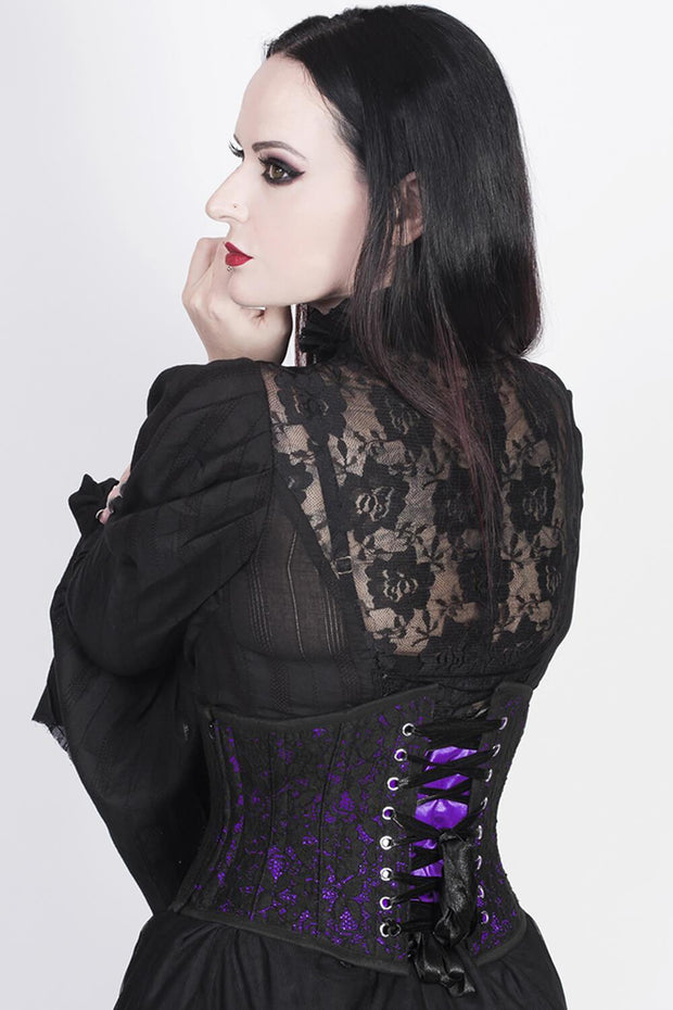 Criminal Damage corset top with contrast stitching